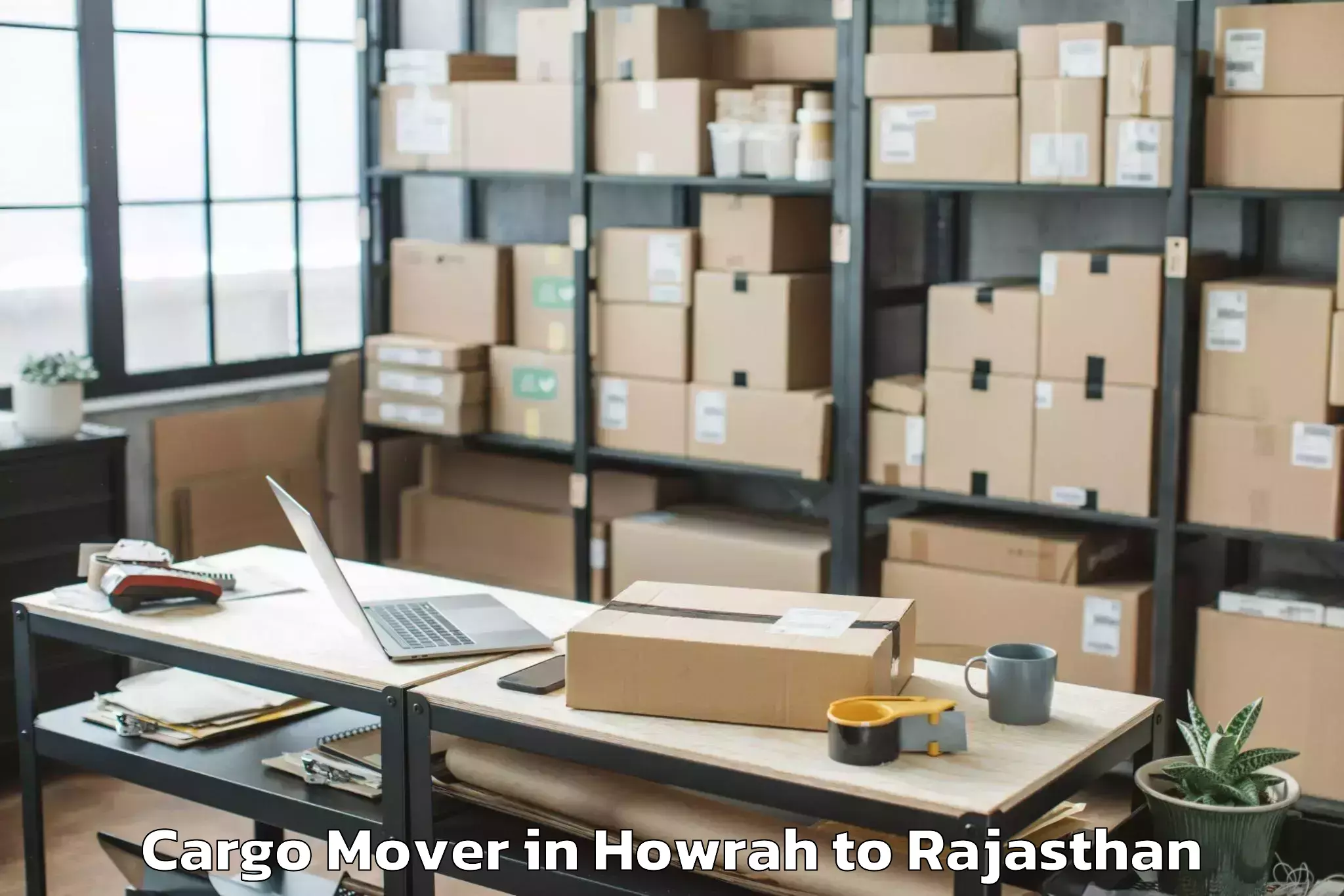 Top Howrah to Madhav University Pindwara Cargo Mover Available